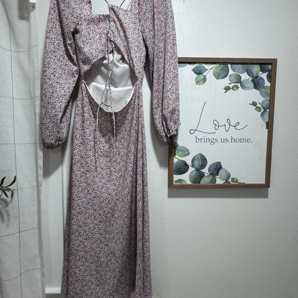 Astr Multicolor Floral Long Sleeve Dress - Picture 5 of 7